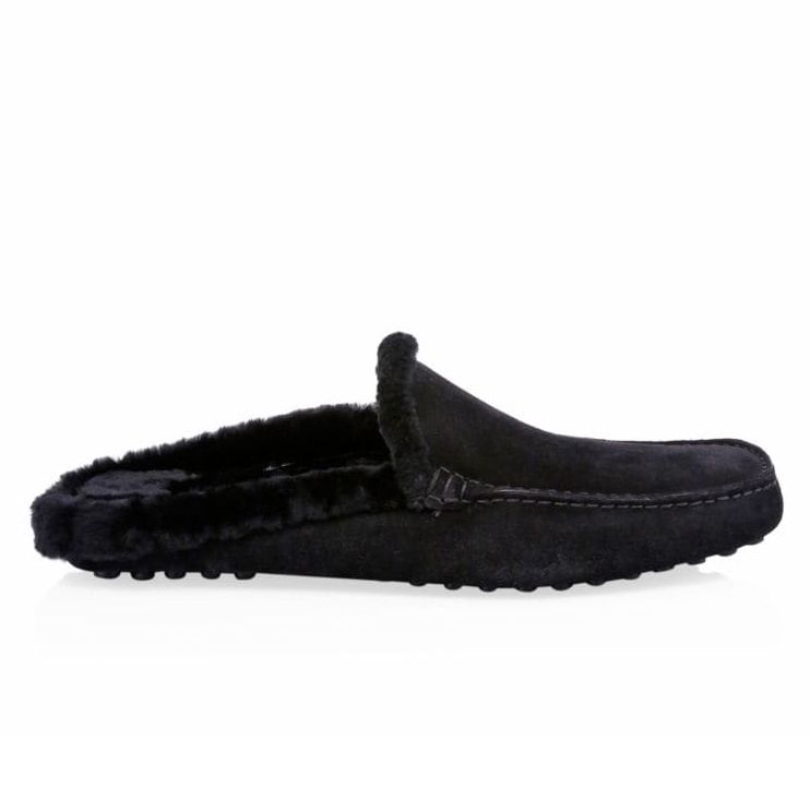 Alpes Shearling-Lined Suede Slippers