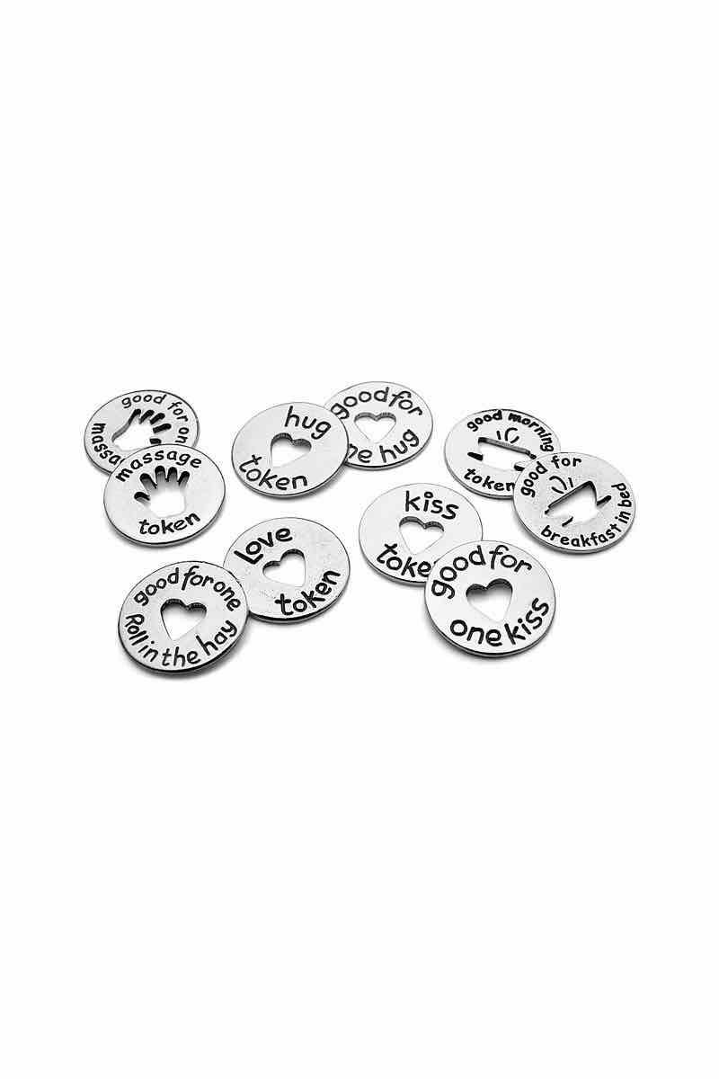 Pewter Love Tokens