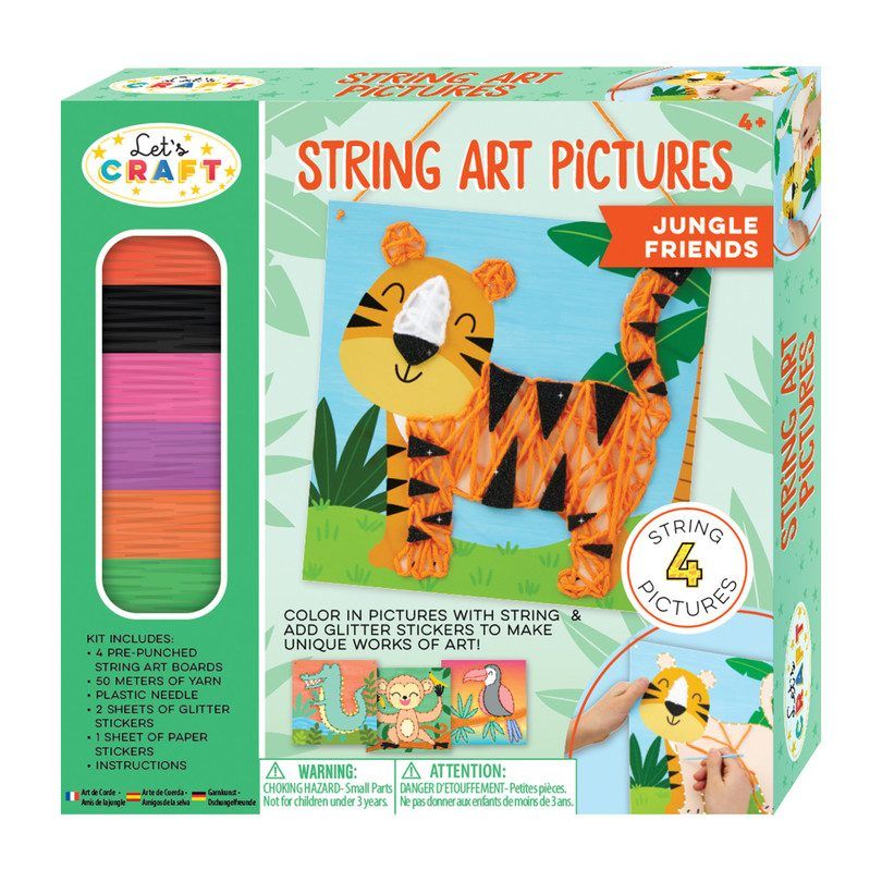 Triple String Art Kit, Make 3 String Art Projects, Craft Kit for Kids and  Girls