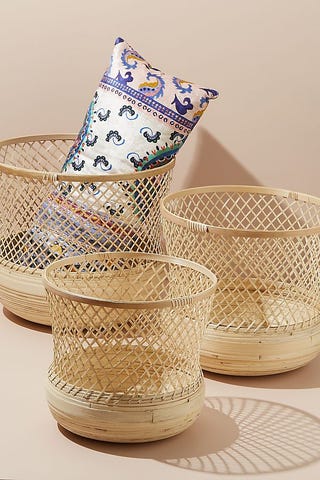 Set of 3 Bamboo Storage Basket