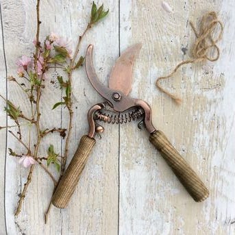 Personalised Copper Plated Garden Pruner Secateurs