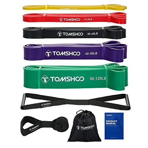 5 Pack of Resistance Bands for Pull-Ups, Dips, Press-Ups, Stretching and Mobility