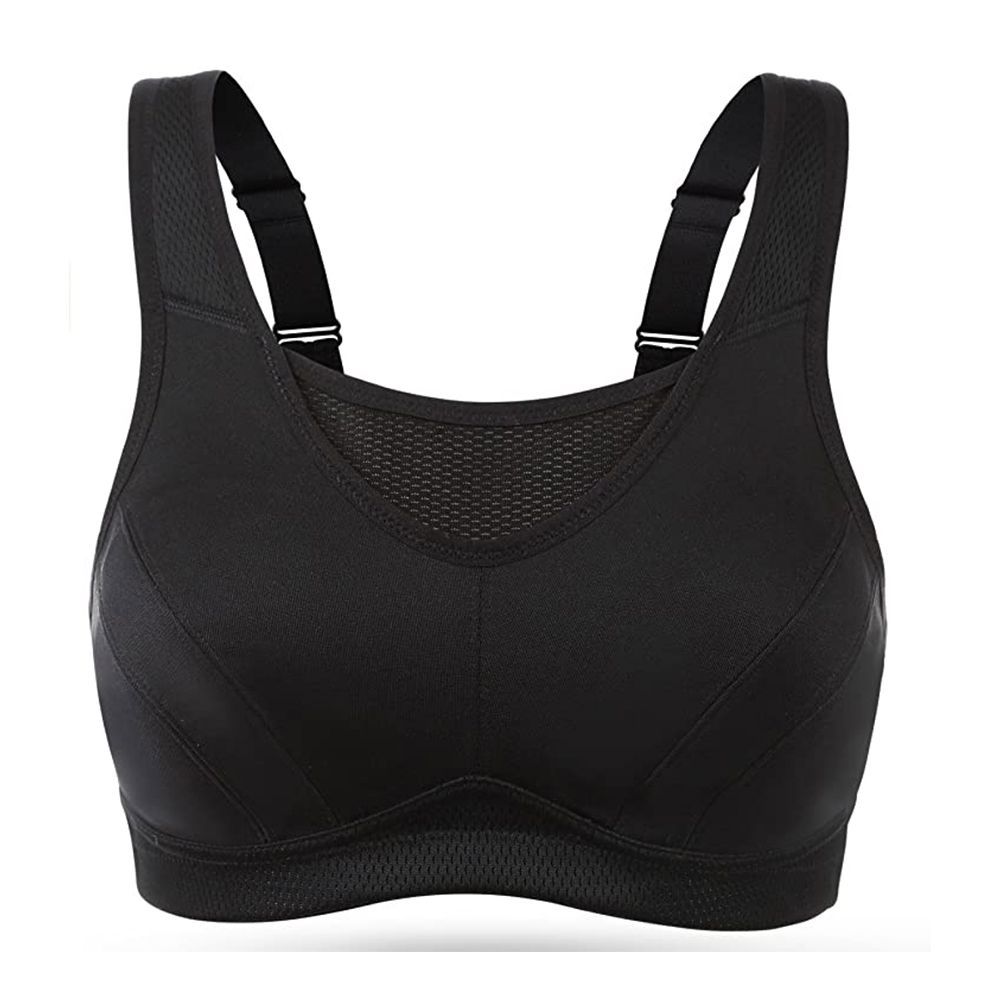 Womens Full Coverage High Impact Wirefree Workout Non Padded Sport Bra