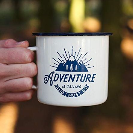 Adventure Enamel Camping Mug 2 Pack