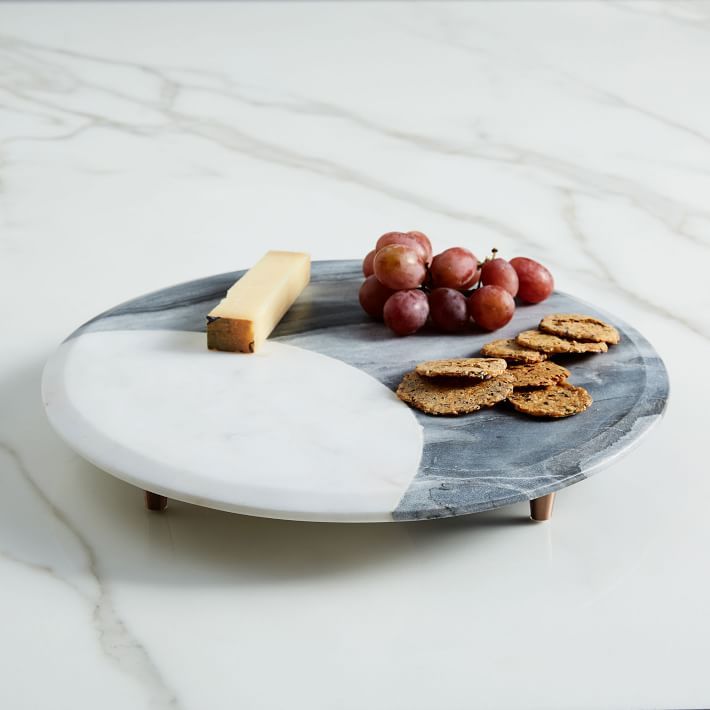 Marble & Copper Footed Cheese Board