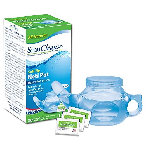 Adults Nasal Wash Neti Pot Rinse Clean Sinus Allergies Relief Nose