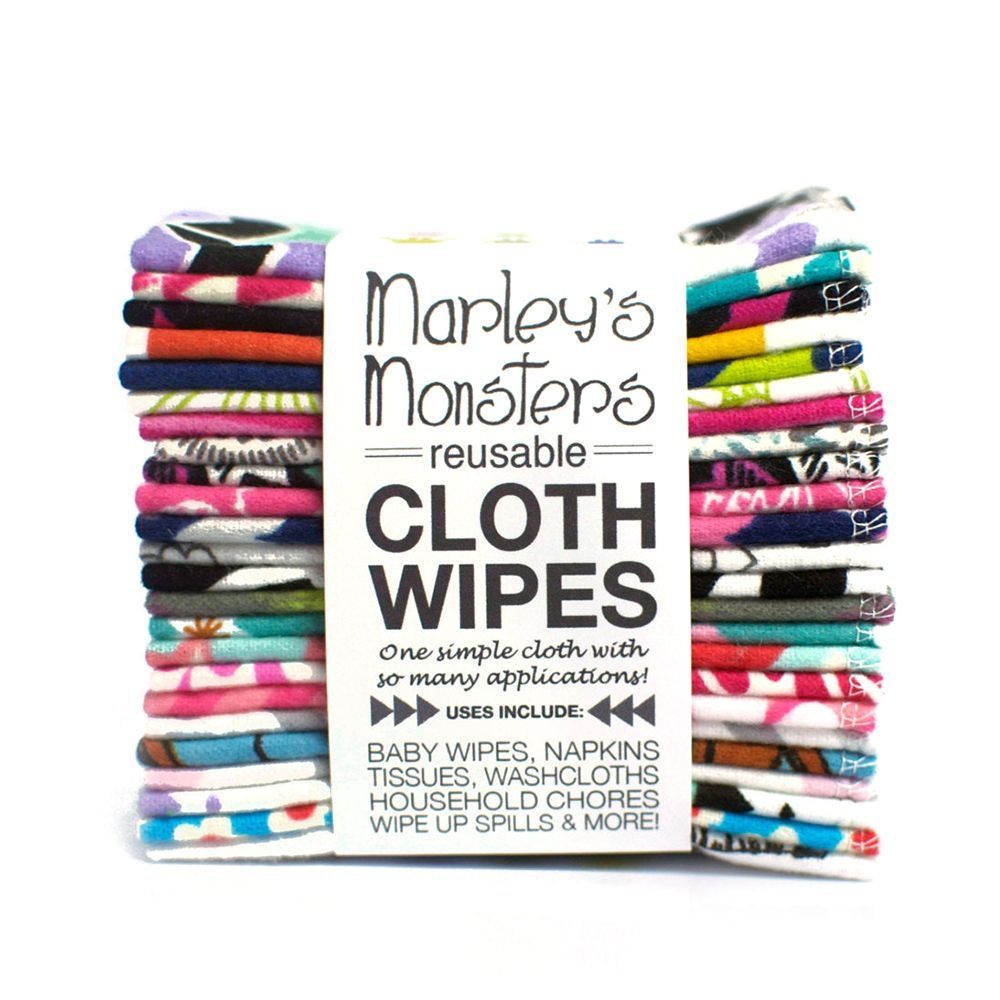Marley's Monsters Reusable Cloth Baby Wipes