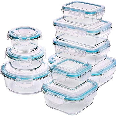 Glass Food Storage Container, Set of 9
