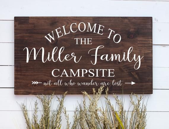 Crowded Camper Empty Castle CAMPER SIGN Wall Plaque Camping Campsite Camp Decor 