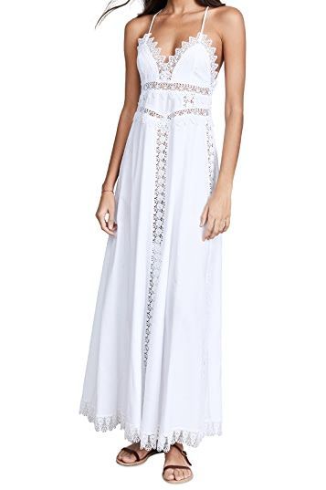 Crocheted Voile Maxi Dress