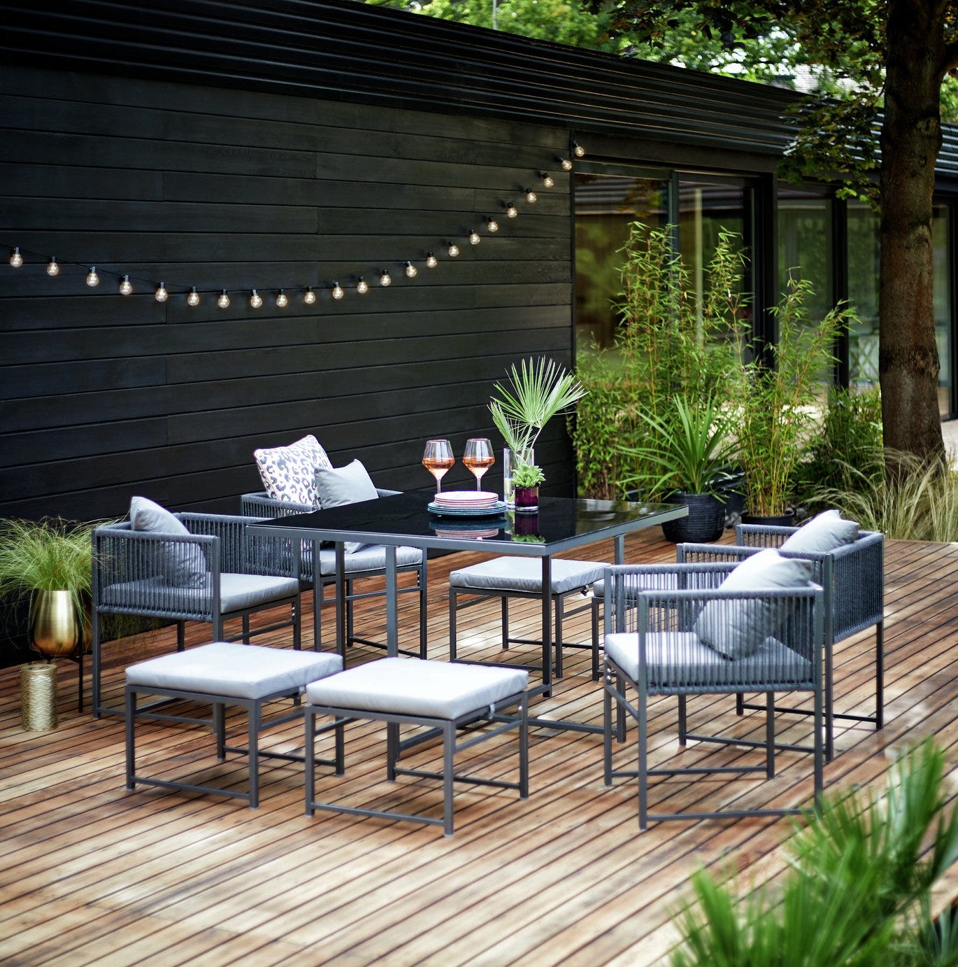 Corda Cubo 8 Posti con Patio Set