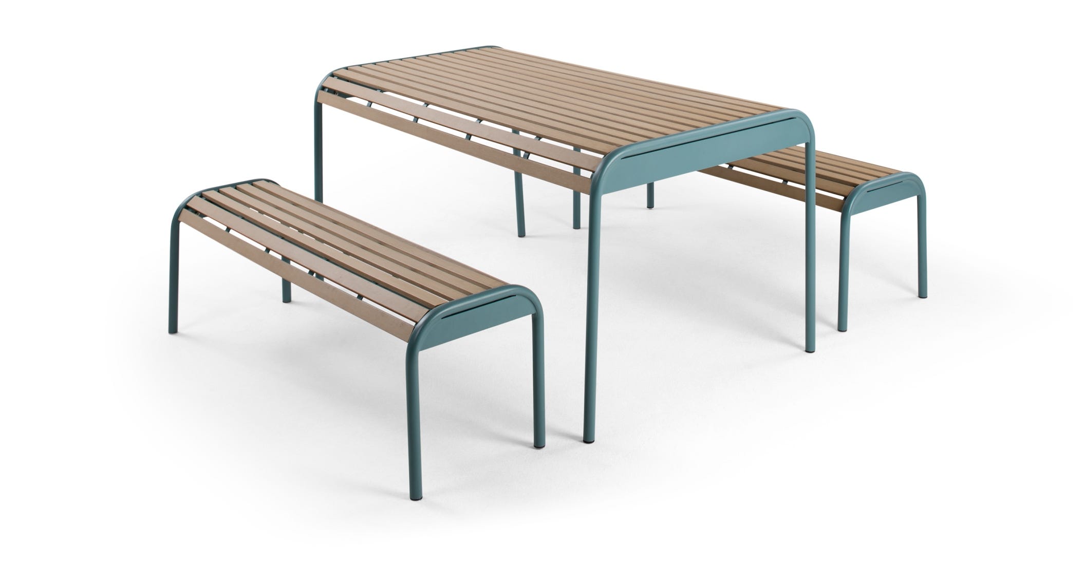 Mead Garden Bench Set, blu grafite 