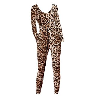 Tie Back Leopard Print Jumpsuit