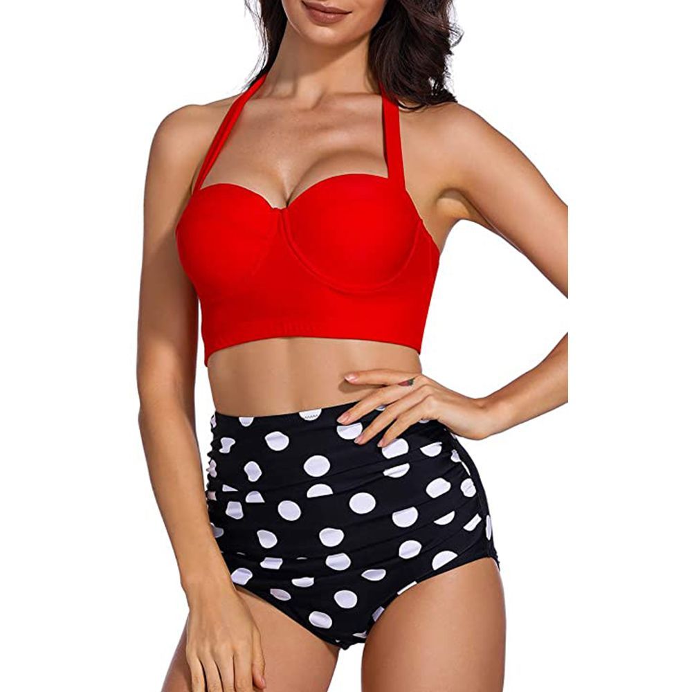 high waisted bikini for big bust