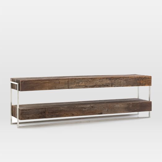 Reclaimed Wood & Metal Console