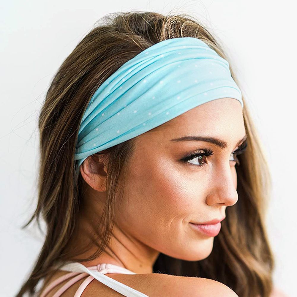 Fashion Women Wide Sports Yoga Headband Stretch Hairband Elastic Hair Band Wear 