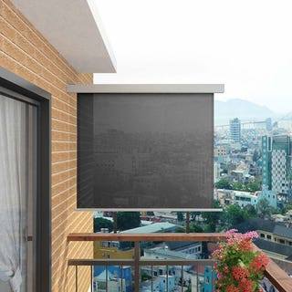 Auvent latéral de balcon multifonction 150x200 cm Gris