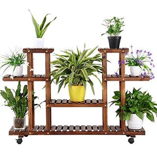 Support à plantes multicouche amovible avec roues