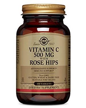 Solgar Vitamin C 500 mg with Rose Hips Tablets