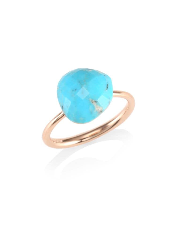 Nura Turquoise Pebble Stacking Ring