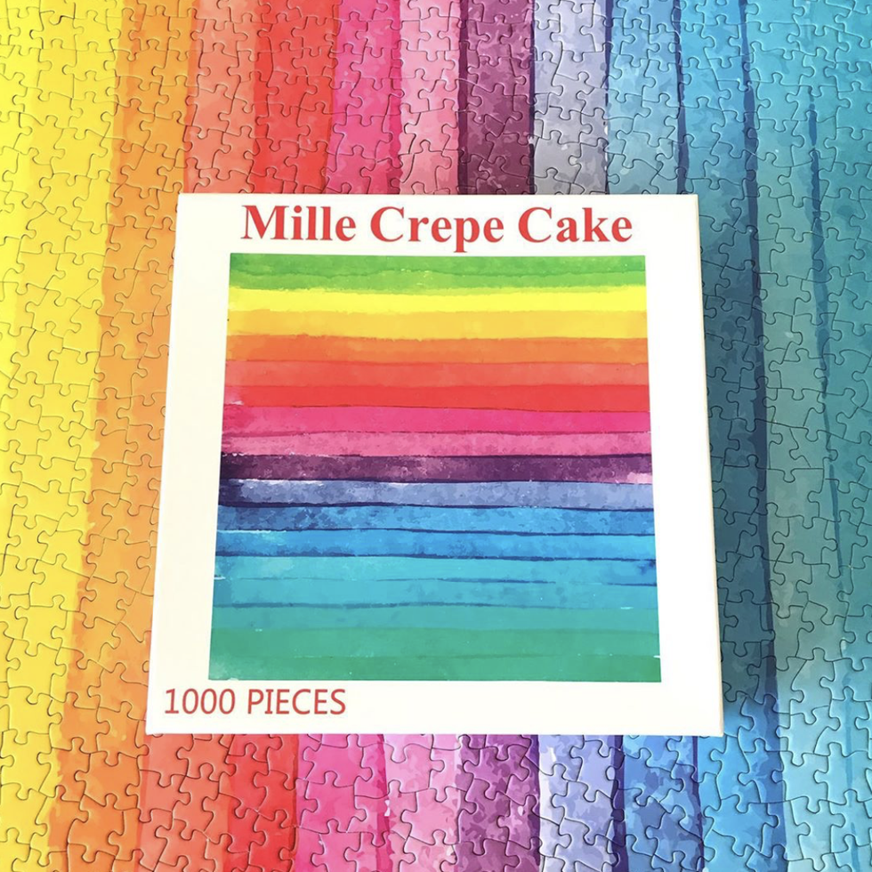 彩虹千層蛋糕拼圖1000片，約NT. 790