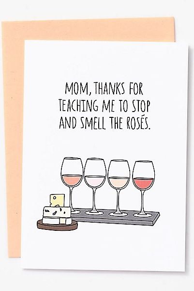 Smell The Rosés Mother's Day Card