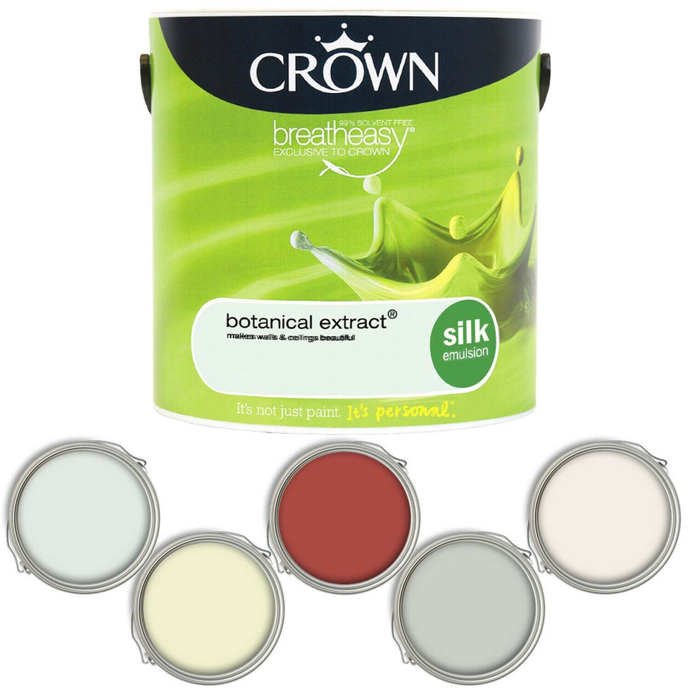 Crown Breatheasy Coloured Silk Emulsion Home Decorating Wall Paint 2.5 Litre