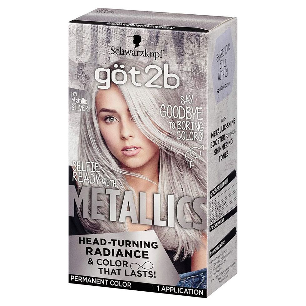 Metallics Permanent Hair Color in Metallic Silver