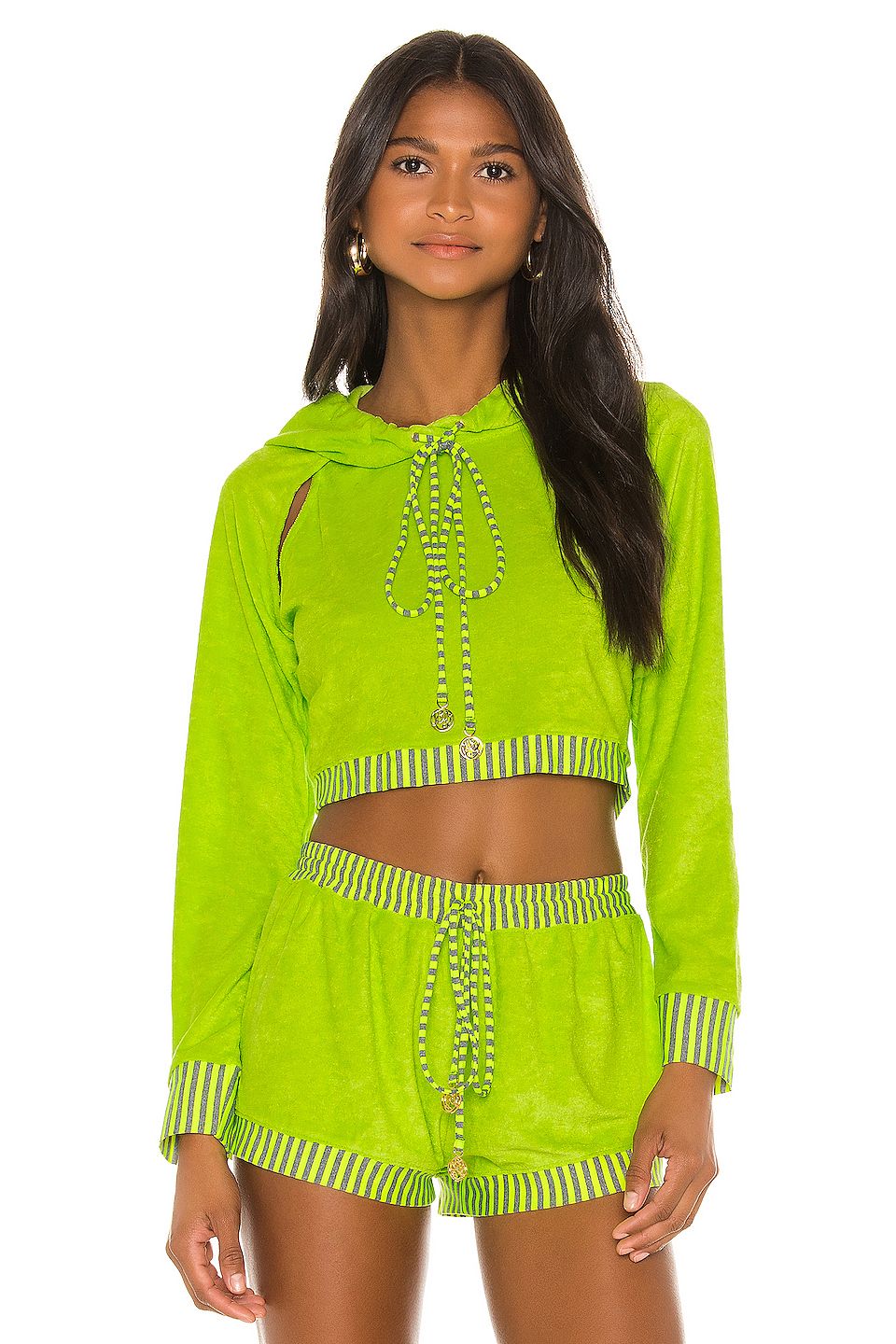 Cropped Hoodie in Neon
