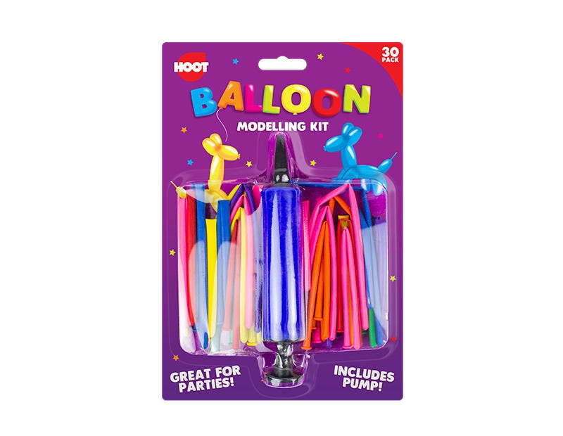 30 PC Modelling Balloons Kit Set Pump Inflatable Craft Kids Party Latex Wedding