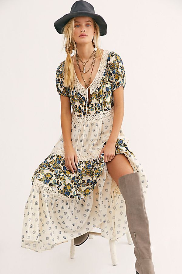 Free people wishing well midi outlet dress