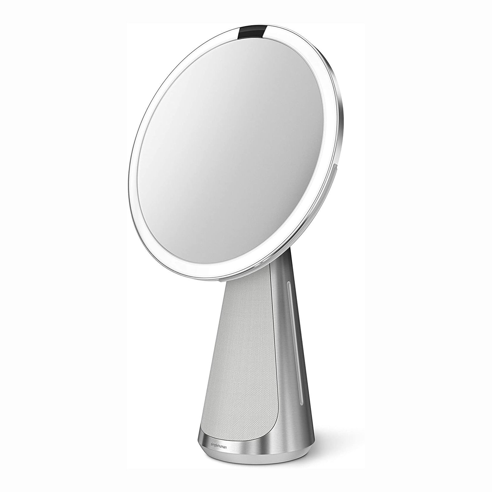 Dioche Table Makeup Mirror 6 inch Round Bathroom Vanity for Shaving/Makeup 360° Rotation LED Light Magnifying Mirror 