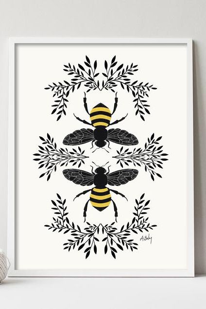Honey Bee Wall Art Print