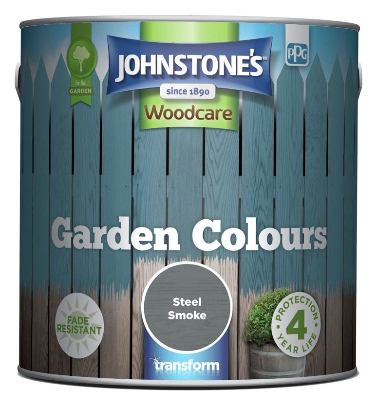 Johnstone's Garden Colours Paint 2.5L - Steel Smoke
