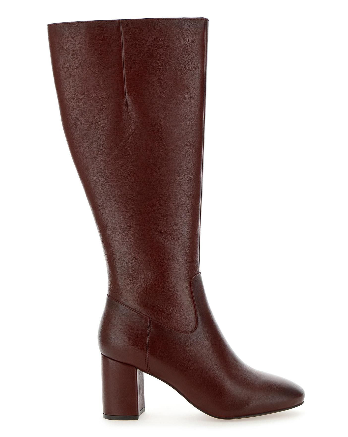 calf length boots wide fit
