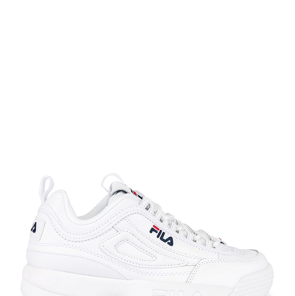 Disruptor II Premium Sneaker in White, Navy & Red