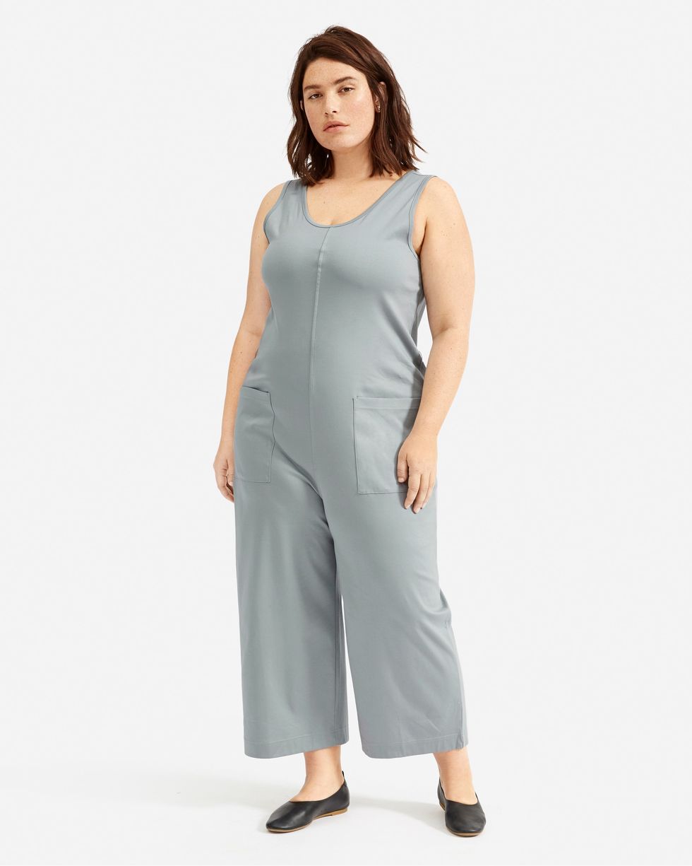The Luxe Cotton Jumpsuit - Faded Sage