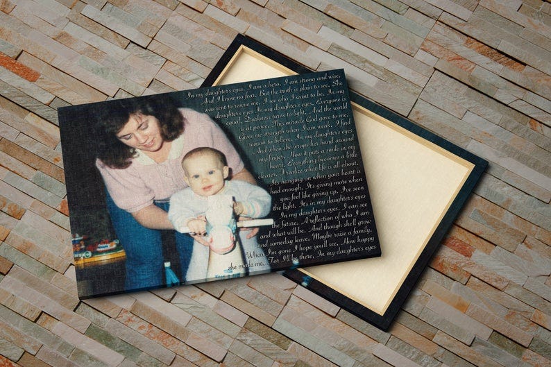 Custom Photo Canvas with Message