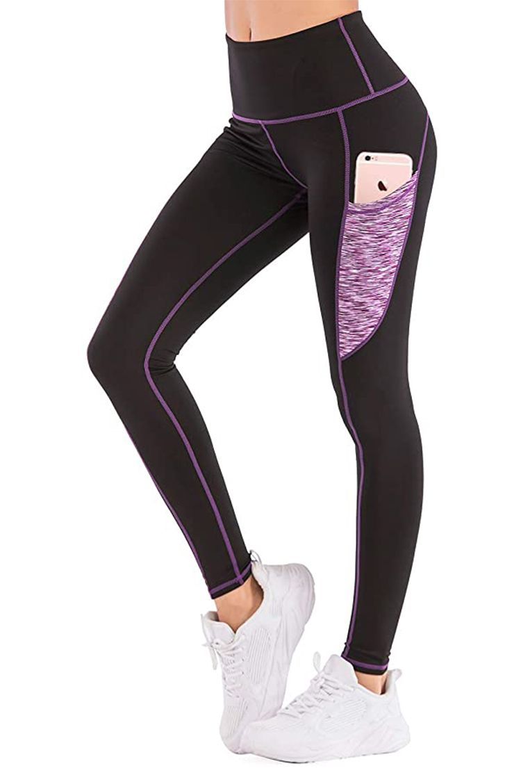 High Waist Yoga Pants with Pockets for Women,Workout Yoga Leggings Tummy Control Running,4 Way Stretch-No See Through 