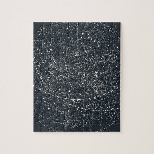 Vintage Constellation Map Jigsaw Puzzle, from £17.45