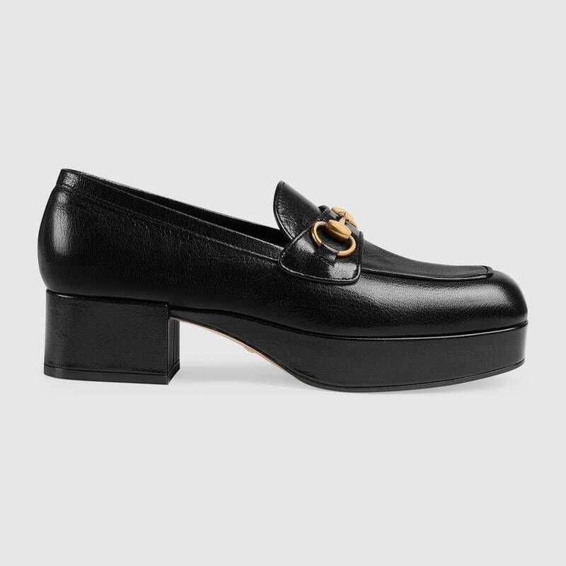 women's high heeled penny loafers