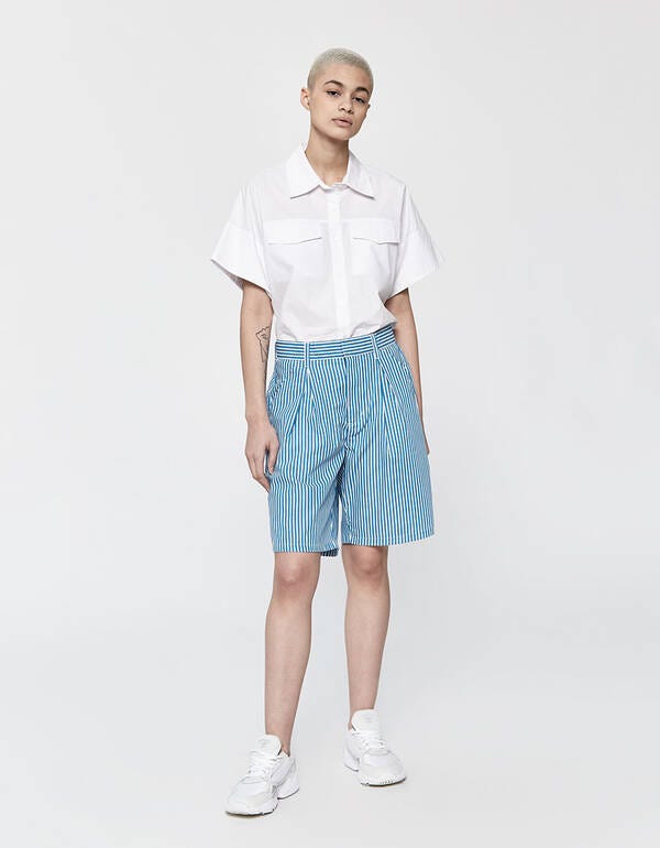 Camila Coelho Blue Oversized Shirt Summer 2020