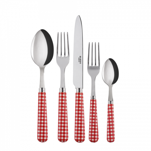 Sabre Gingham Red 5-Piece Setting