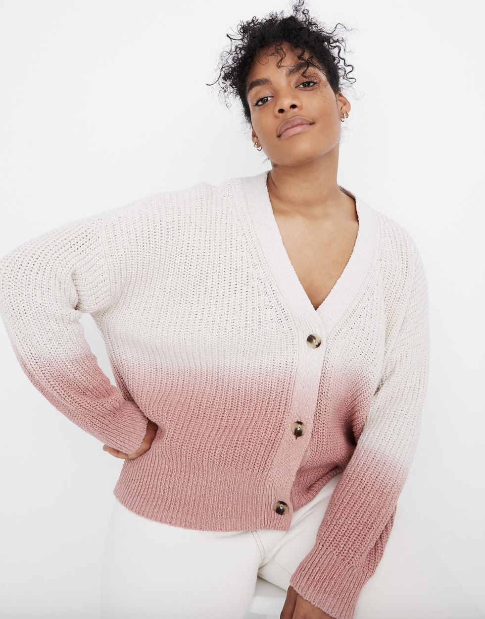 Dip-Dye Courtland Cardigan Sweater