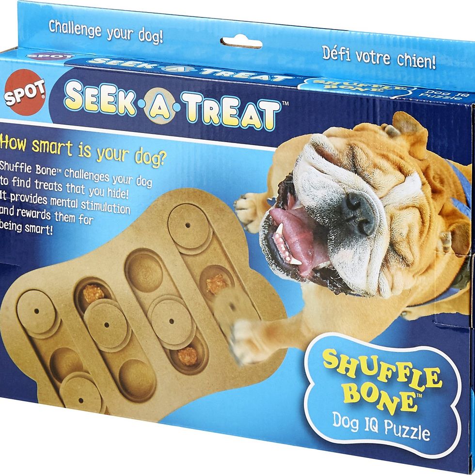 PAW HIDE - Dog Toy Puzzle (SEVEN Chamber Treat-Hiding DOG's BRAIN GAME