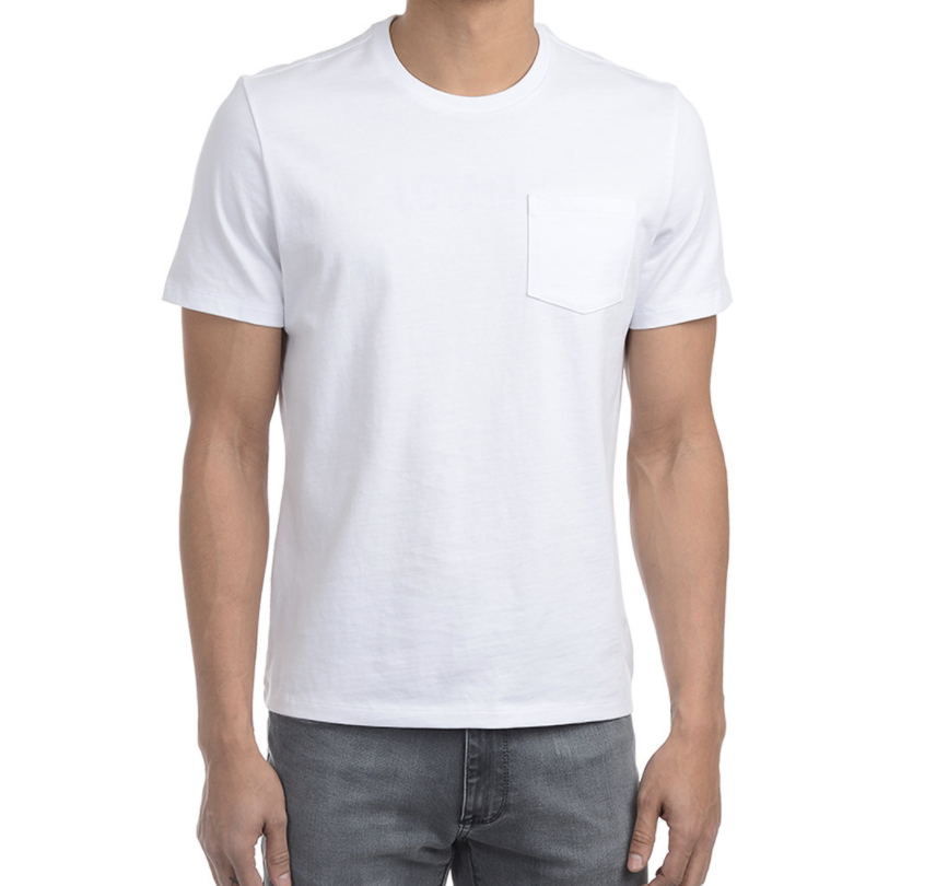 plain white t shirt with pocket