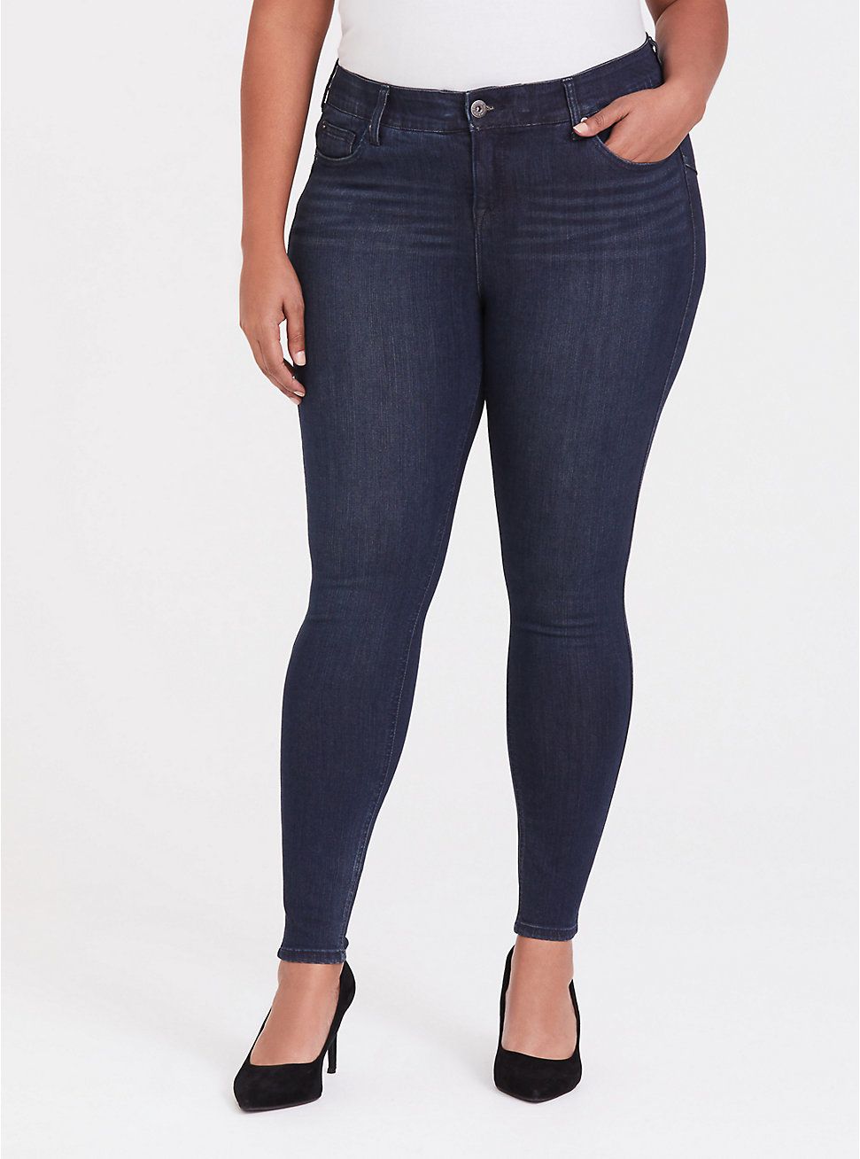 best high rise jeans for plus size
