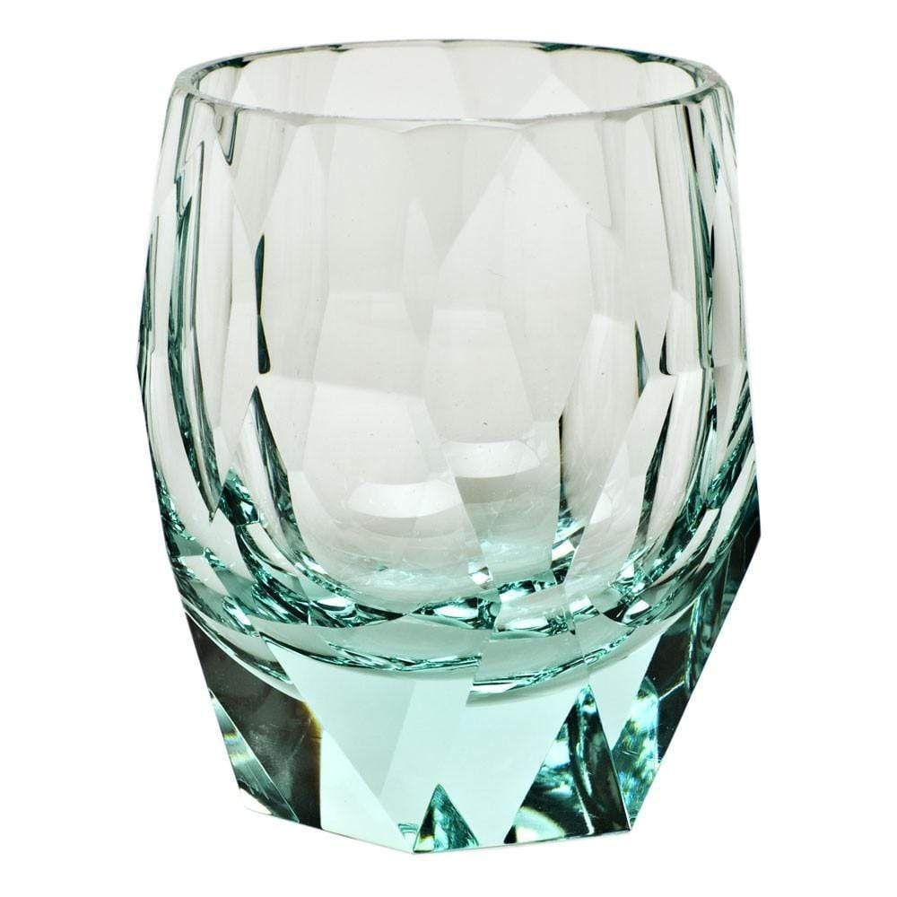 4 Pc Set Old Fashion glass Elegant Barware and Drinkware Aqua 