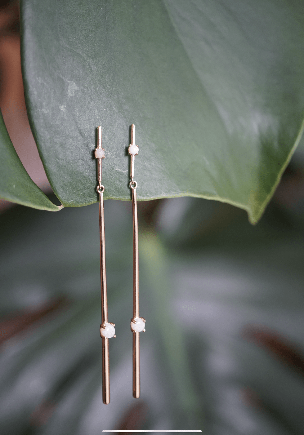 Opal Pendent Earrings