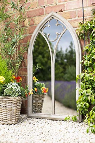 Garden Mirror Church Window Stone Effect Outdoor Décor